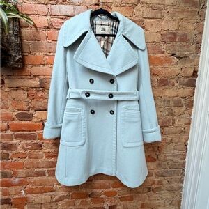 🎈SOLD🎈 Burberry Light Blue Pea Coat